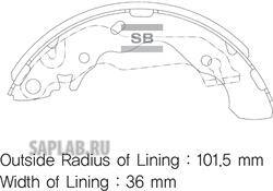 Купить запчасть SANGSIN - SA062 Колодки тормозные бар. HYUNDAI COUPE 1.6/2.0 96-02/LANTRA 1.5-2.0 90- (203x39) SA062