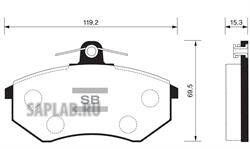 Купить запчасть SANGSIN - SP1043 Колодки тормозные AUDI 80/VW GOLF III/PASSAT/VENTO/CHERY AMULET/TIGGO передние SP1043