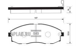 Купить запчасть SANGSIN - SP1099 Тормозные колодки дисковые Hyundai H1/Starex 2.4/2.5TD 97 SP1099