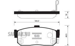 Купить запчасть SANGSIN - SP1107R Тормозные колодки дисковые Nissan Primera P10 90-96/Sunny N14 2.0/2.0D 91-96 SP1107R