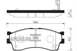 Купить запчасть SANGSIN - SP1113 Колодки тормозные KIA CLARUS 96-/RIO/SHUMA 00-/SPECTRA (ИЖ) передние SP1113