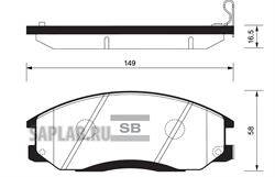 Купить запчасть SANGSIN - SP1115 Колодки тормозные HYUNDAI H-1/SANTA FE/TRAJET/SSANGYONG REXTON 01- передние SP1115
