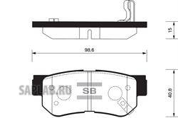 Купить запчасть SANGSIN - SP1117 Тормозные колодки дисковые Hyundai Sonata 99-00 SP1117