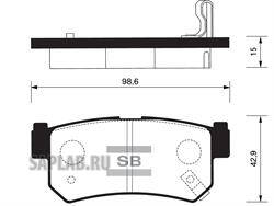 Купить запчасть SANGSIN - SP1151 Колодки тормозные SSANGYONG REXTON 02/KYRON 05/ACTYON 05 задние SP1151