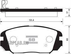 Купить запчасть SANGSIN - SP1182 Колодки тормозные HYUNDAI SONATA V(NF)/KIA OPIRUS 05- передние SP1182