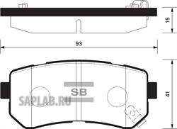 Купить запчасть SANGSIN - SP1187 Тормозные колодки дисковые Hyundai Accent, Kia Rio 1.4i/1.6i 16V/1.5CRDi 05 SP1187