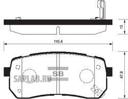 Купить запчасть SANGSIN - SP1192 Колодки тормозные HYUNDAI H1 02-/iX55 3.0 08-/KIA CARNIVAL 06- задние SP1192