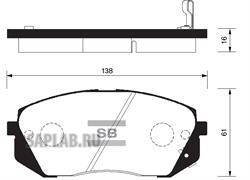 Купить запчасть SANGSIN - SP1196 Тормозные колодки дисковые Kia Carens 2.0CVVTi/CRDi 06 SP1196