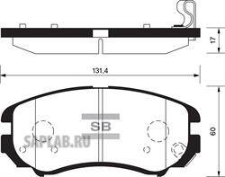 Купить запчасть SANGSIN - SP1202 Тормозные колодки дисковые Hyundai Elantra 1.6/2.0i/1.6CRDi 06 SP1202