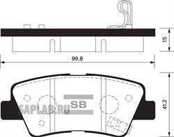 Купить запчасть SANGSIN - SP1239 Тормозные колодки дисковые Kia Opirus/Amanti 2.7/3.0/3.5 06/Soul 1.6/2.0/1.6D 08 SP1239
