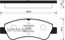 Купить запчасть SANGSIN - SP1241 Колодки тормозные CITROEN C4 03-/PEUGEOT 307/PARTNER 1.4/1.6 -ESP передние SP1241