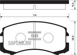 Купить запчасть SANGSIN - SP1255 Тормозные колодки дисковые Mitsubishi Lancer 1.3/1.6/2.0 02 SP1255