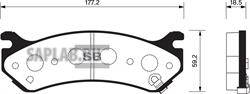 Купить запчасть SANGSIN - SP1298 Тормозные колодки дисковые Cadillac Escalade, Chevrolet Tahoe 5.3/6.0 02 SP1298