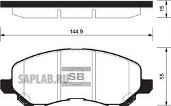 Купить запчасть SANGSIN - SP1360 Колодки тормозные MITSUBISHI ASX/LANCER/OUTLANDER/DODGE CALIBER передние SP1360