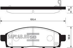 Купить запчасть SANGSIN - SP1361 Колодки передние MITSUBISHI L200 05- SP1361