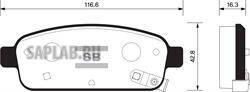 Купить запчасть SANGSIN - SP1363 Тормозные колодки дисковые Chevrolet Cruze/Orlando 1.4-2.0 09 SP1363
