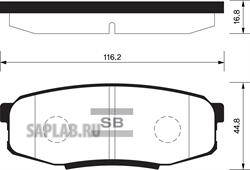 Купить запчасть SANGSIN - SP1382 Колодки тормозные дисковые Toyota Land Cruiser 4.7 V8/4.5D V8 08 SP1382