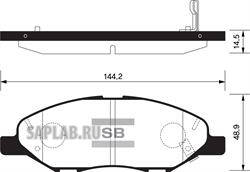 Купить запчасть SANGSIN - SP1383 Колодки тормозные NISSAN MARCH 02-/NOTE(Япония) 01-/TIIDA 07- передние SP1383