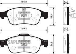 Купить запчасть SANGSIN - SP1390 Колодки тормозные RENAULT DUSTER 10-/FLUENCE 10-/MEGANE III 08- передние SP1390