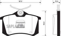 Купить запчасть SANGSIN - SP1391 Тормозные колодки дисковые VW GolfII/III/Passat 1.6-2.8/1.9TDi 88-99 SP1391