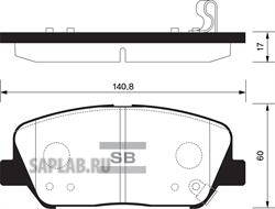Купить запчасть SANGSIN - SP1403 Колодки тормозные HYUNDAI I30 12-/GENESIS 08-/ KIA OPTIMA 11- пер. SP1403