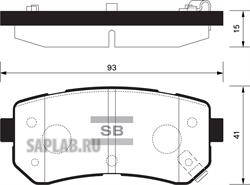 Купить запчасть SANGSIN - SP1406 Колодки тормозные передние Hyundai Accent, Kia Rio 1.4i/1.6i 16V/1.5CRDi 05 SP1406