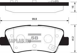 Купить запчасть SANGSIN - SP1407 Колодки тормозные HYUNDAI VELOSTER 11/KIA RIO 11- задние SP1407