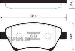 Купить запчасть SANGSIN - SP1413 Колодки тормозные RENAULT KANGOO 01-/MEGANE II 02-/SCENIC II 03- передние SP1413