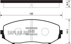 Купить запчасть SANGSIN - SP1416 Тормозные колодки дисковые Suzuki Grand Vitara 1.6VVT/2.0i JLX/1.9DDiS/2.0DLXi 06 SP1416