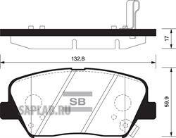 Купить запчасть SANGSIN - SP1424 Колодки тормозные дисковые Hyundai Santa Fe 10, Kia Sorento 11 SP1424
