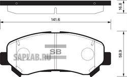 Купить запчасть SANGSIN - SP1451 Колодки тормозные NISSAN QASHQAI 1.6/2.0 07-/X-TRAIL 07- передние SP1451