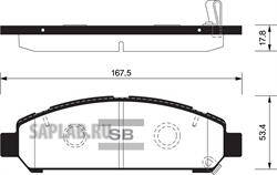 Купить запчасть SANGSIN - SP1454 Колодки тормозные передние Toyota Venza 09-11 SP1454