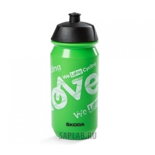 Купить запчасть SKODA - 000050309C Велосипедная бутылочка для воды Skoda Cycling Bottle, Green