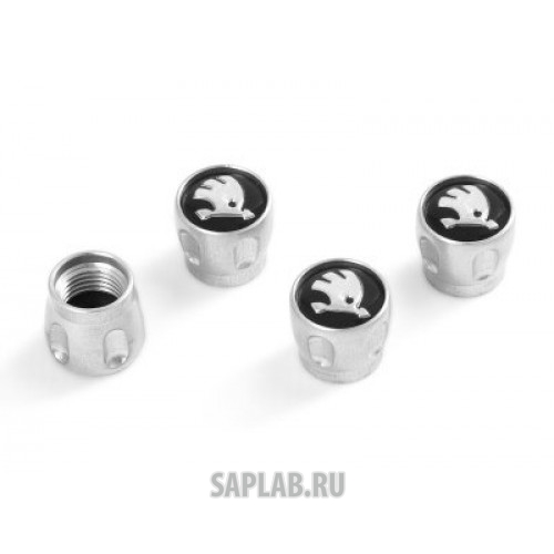 Купить запчасть SKODA - 000071215C Набор из 4-х колпачков ниппелей Skoda Valve Stem Caps, артикул 000071215C