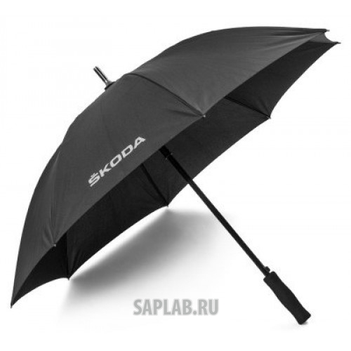 Купить запчасть SKODA - 000087602H Зонт трость Skoda Stick Umbrella Aquaprint Black, артикул 000087602H