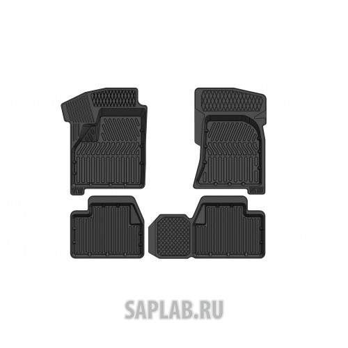 Купить запчасть SRTK - LDPR01002 Коврики резиновые в салон 3D STANDART для Lada Priora SD/HB/UN (2007-)