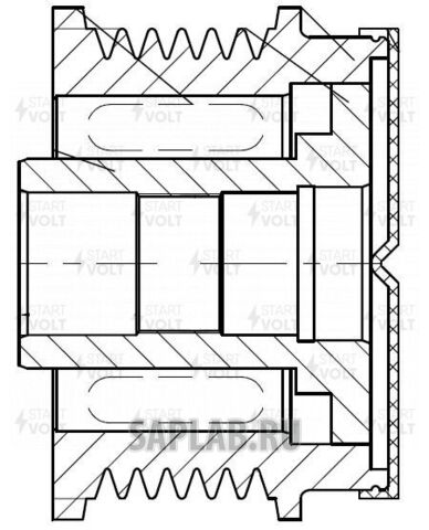 Купить запчасть STARTVOLT - SGP0822 Шкив с обгонной муфтой генер. для а м Kia Ceed (12-) Hyundai i30 (11-) 1.4i 1.6i (SGP 0822)