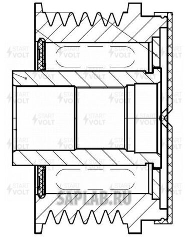 Купить запчасть STARTVOLT - SGP08L9 Шкив с обгонной муфтой генер. для а м Hyundai Solaris (10-) Kia Rio (10-) 1.4i 1.6i (SGP 08L9)
