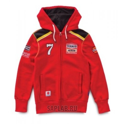 Купить запчасть SUZUKI - 990F0FBSH100S Мужская толстовка Suzuki Barry Sheene 7 Men’s Hoodie, red and white