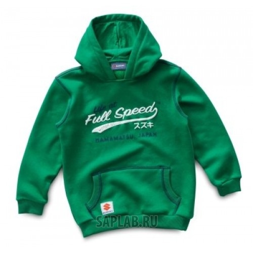 Купить запчасть SUZUKI - 990F0FHC02XXS Детская толстовка Suzuki Kids’ Life at Full Speed Hoodie, Vivid green