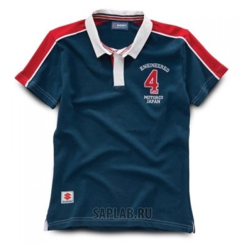 Купить запчасть SUZUKI - 990F0FRL010XS Женская рубашка поло Suzuki Women’s Engineered 4 Life Rugby Shirt red, white and blue