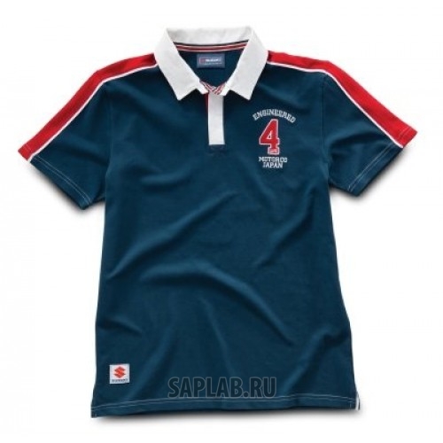 Купить запчасть SUZUKI - 990F0FRS0200S Мужская рубашка поло Suzuki Men’s Engineered 4 Life Rugby Shirt red, white and blue