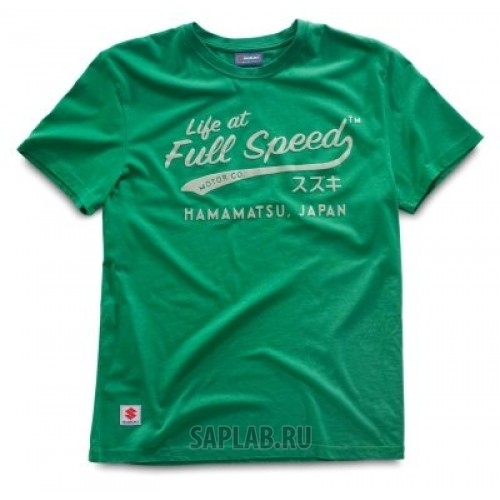 Купить запчасть SUZUKI - 990F0FTS0100S Мужская футболка Suzuki Men’s Life at Full Speed T-Shirt, Vivid green