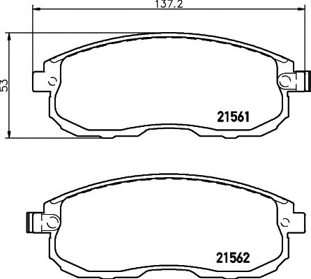 Купить запчасть Textar - 2156201 Колодки тормозные дисковые перед NISSAN JUKE (F15) 1.6 06.2010 -  <=> NISSAN TIIDA Hatchback (C11) 1.6 09.2007 - 12.2011