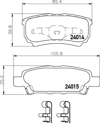 Купить запчасть Textar - 2401401 Колодки тормозные дисковые зад MITSUBISHI LANCER VII (CS_A, CT_A) 1.6 (CS3A) 09.2003 -  <=> MITSUBISHI LANCER VIII (CY_A, CZ_A) 1.5 06.2008 - 