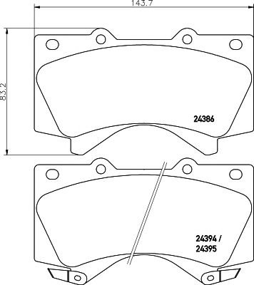 Купить запчасть Textar - 2438601 Колодки тормозные дисковые перед TOYOTA LAND CRUISER 200 (_J2_) 4.5 D4-D 08.2007 -  <=> TOYOTA LAND CRUISER 200 (_J2_) 4.5 D-4D (VDJ200) 01.2008 - 