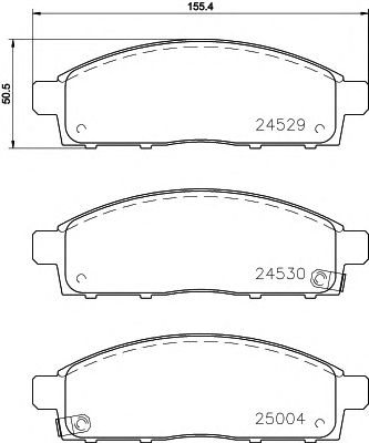 Купить запчасть Textar - 2452901 Колодки тормозные дисковые перед MITSUBISHI L 200 / TRITON (KA_T, KB_T) 2.5 DI-D 4WD (KB4T) 11.2005 - 12.2015 <=> MITSUBISHI PAJERO SPORT II (KH_, KG_) 2.5 DI-D 4WD (KH4W) 07.2008 - 