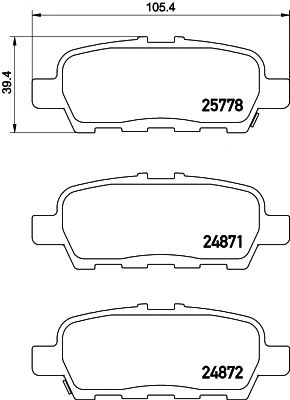 Купить запчасть Textar - 2577801 Колодки тормозные дисковые зад NISSAN JUKE (F15) 1.6 06.2010 -  <=> NISSAN JUKE (F15) 1.6 DIG-T 4x4 06.2010 - 