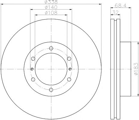 Купить запчасть Textar - 92223903 Диск тормозной с покрытием PRO перед TOYOTA LAND CRUISER PRADO (_J15_) 3.0 D-4D (KDJ150_) 08.2009 -  <=> TOYOTA LAND CRUISER PRADO (_J15_) 2.8 D-4D (GDJ150_, GDJ155_) 06.2015 - 