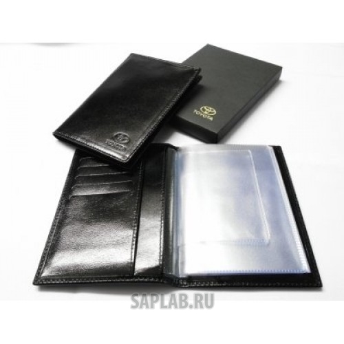 Купить запчасть TOYOTA - OT1100350T Кожаная обложка для авто-документов Toyota Leather Documents Case, Black, артикул OT1100350T